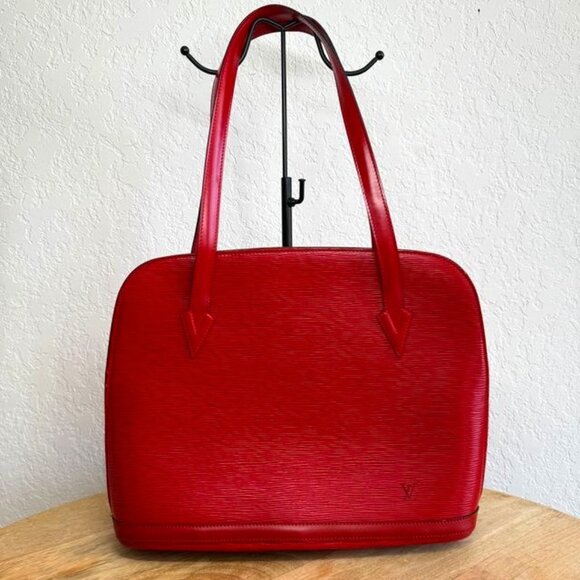 Louis Vuitton Red Epi Handbag - Picture 1 of 12